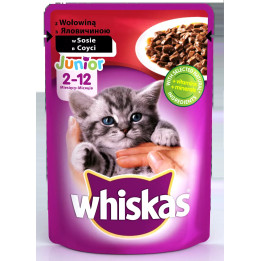 Whiskas яловичина в соусі | Паучі для кішок | Доставка по Україні