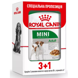 3+1 Royal Canin Mini Adult 0.085 кг | Консервований корм для собак малих порід Пауч