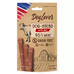 Ласощі Dog-Sticks Beef 3 шт по 11 г | DogLover| для собак, палички з яловичиною