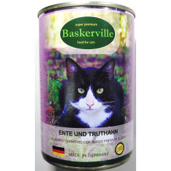 Baskerville Вологий корм для котів Качка та індик 400 г
