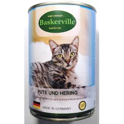Індичка та риба 400г | Baskerville | Вологий корм для котів
