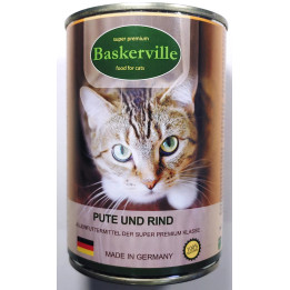 Baskerville Вологий корм для котів Індичка та яловичина 400 г