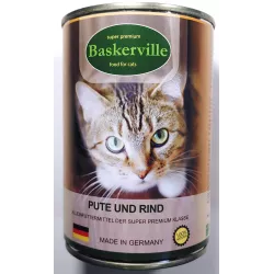 Індичка та яловичина 400 г | Baskerville | Вологий корм для котів