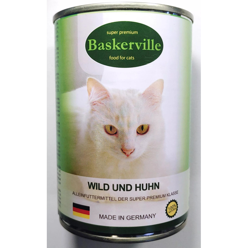 Baskerville Вологий корм для котів Оленина та куряче м'ясо 400 г