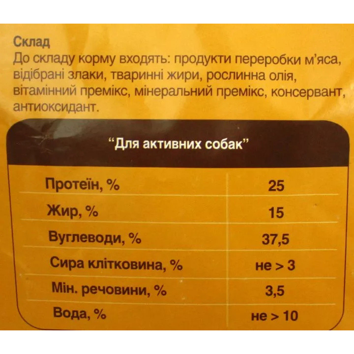 РЕКС Сухий корм для собак активних собак 10 кг