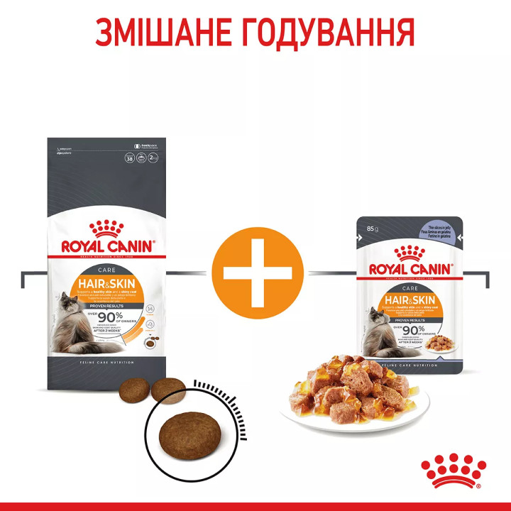 Купити вологий корм для котів Royal Canin Intense Beauty Jelly - підтримайте красу шерсті та здоров’я свого улюбленця!