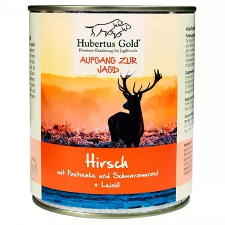 Оленина з пастернаком, чорним коренем і лляною олією для собак Hubertus Gold Hirsch mit Pastinake 800 г