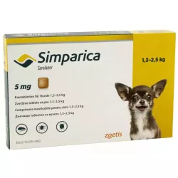 Сімпаріка для собак 1.3-2.5 кг - купити таблетки від бліх і кліщів | Zoetis