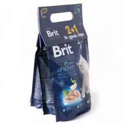 Набір 2+1 Brit Premium by Nature Cat Kitten 300 g (д/кошенят з куркою)