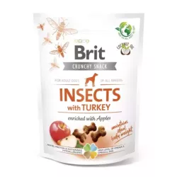 Ласощі Brit Care Кранчі Крекер Інсектс віз Тьоркі д/собак д/підтримки ваги комахи та індичка яблуко 200г aрт.100625