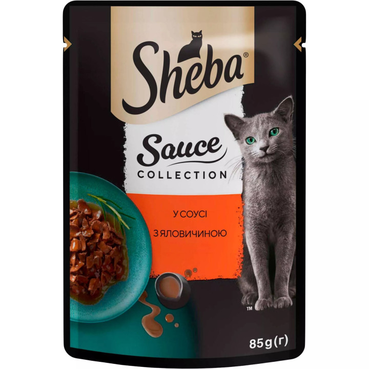 Sheba Яловичина в соусі 85г | Консервований корм для котів Шеба