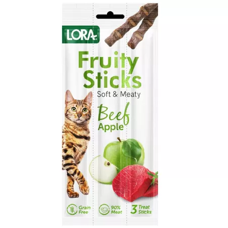 Lora Beef Apple 3x5 г | Ласощі для котів Палички із яловичиною та яблуком