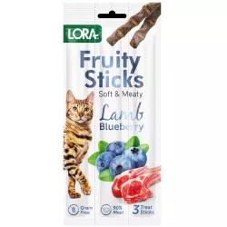 Lora Lamb BlueBerry 3x5 г | Ласощі для котів Палички із ягням та чорницею