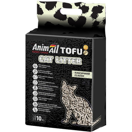 AnimAll Tofu Classic Соєвий Наповнювач Для Котячих Туалетів 10 Л