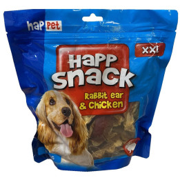 Ласощі HappSnack GM 71 вуха кролячі з куркою 500г для собак