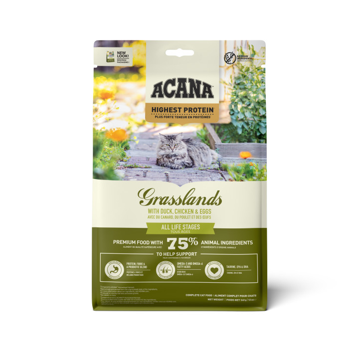 Grasslands Cat Для Котів Всіх Порід Та Всіх Стадій Життя З М’Ясом Ягняти 0,34 кг