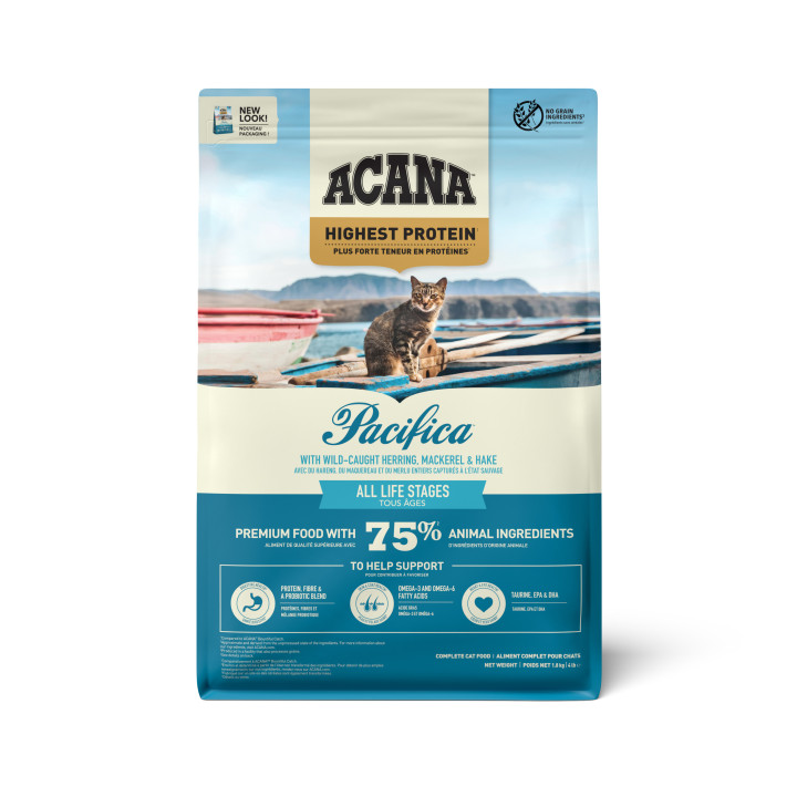 Pacifica Cat Для Котів Всіх Порід Та Всіх Стадій Життя Переповнений Свіжою Рибою 1,8 кг