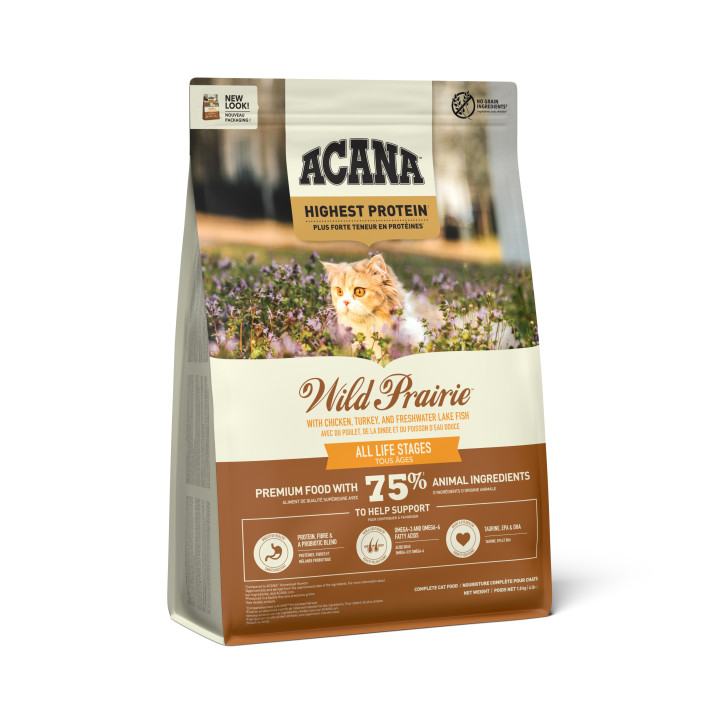 Acana Wild Prairie Cat Для Котів Всіх Порід Та Всіх Стадій Життя З Курчам Та Індичкою 1,8 кг