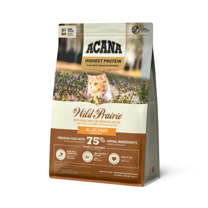 Acana Wild Prairie Cat Для Котів Всіх Порід Та Всіх Стадій Життя З Курчам Та Індичкою 1,8 кг