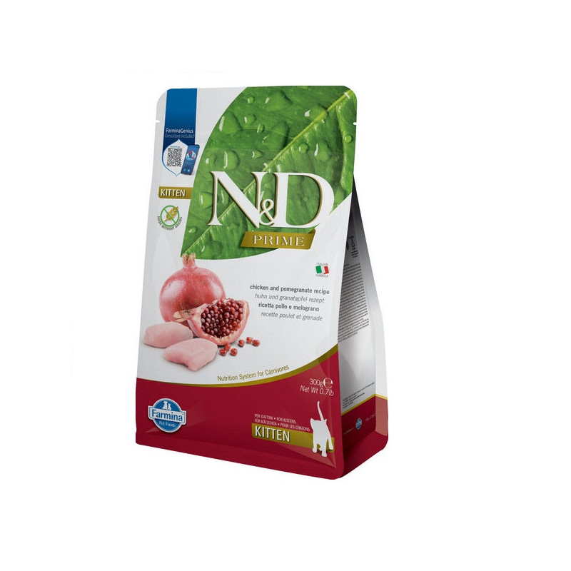 Беззерновий сухий корм Farmina N&D, для кошенят, вагітних і лактуючих котів, курка з гранатом, 300 г
