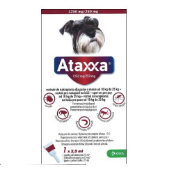 Краплі KRKA Ataxxa Спот-Он від бліх та кліщів для собак вагою 10-25 кг, 2.5 мл