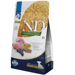 Низькозерновий сухий корм Farmina N&D, для цуценят дрібних порід, ягня з чорницею, 800 г