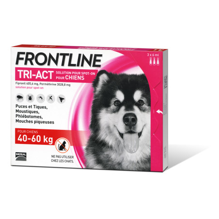  ФРОНТЛАЙН TRI-AKT (XL) 40 - 60 кг проти бліх, кліщів, комарів, москітів, мух для собак 