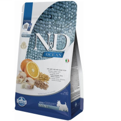 Низькозерновий сухий корм Farmina N&D Ocean для собак дрібних порід, з тріскою та апельсином, 800 г