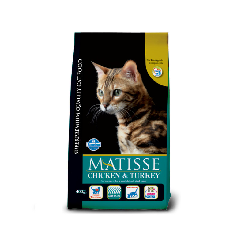 Сухий корм Farmina Matisse Adult Chicken & Turkey для дорослих котів, курка та індичка, 400 г