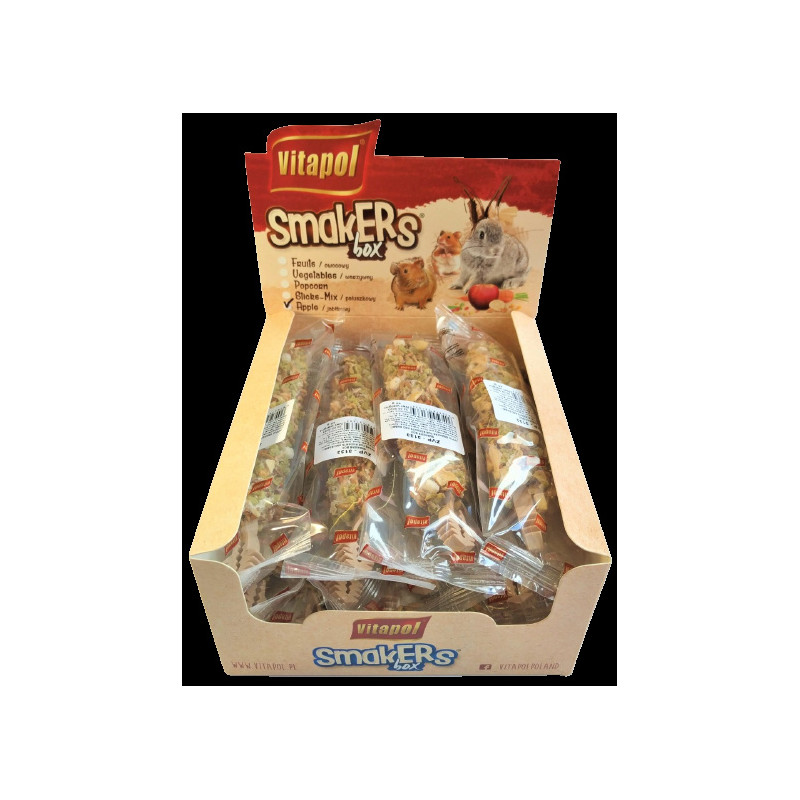 Колба Vitapol Smakers Box для гризунів, зі смаком яблука, упаковка 12 шт