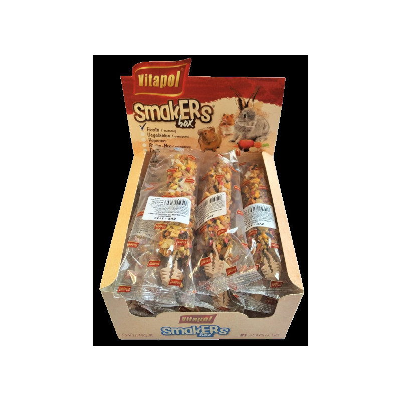 Колба Vitapol Smakers Box для гризунів, зі смаком фруктів, упаковка 12 шт