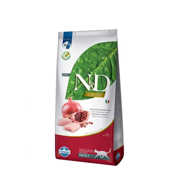 Беззерновий сухий корм Farmina N&D, для дорослих котів, курка з гранатом, 10 кг