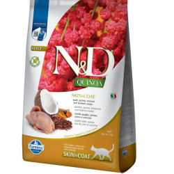 Сухий корм Farmina N&D Quinoa Skin&Coat Adult для котів, при харчовій алергії, з перепелом та кіноа, 5 кг