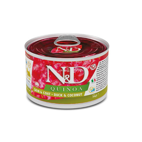 Вологий корм для собак Farmina N&D Quinoa Skin&Coat ADULT MINI дієт. харчування, при харчовій алергії з качкою, кіноа, кокос та 