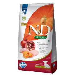 Беззерновий сухий корм Farmina N&D, для цуценят дрібних порід, курка з гарбузом і гранатом, 7 кг