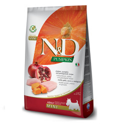 Беззерновий сухий корм Farmina N&D, для собак дрібних порід, курка з гарбузом і гранатом, 7 кг
