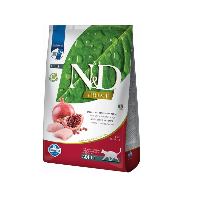 Беззерновий сухий корм Farmina GRAIN FREE для дорослих кішок (курка/гранат), 5 кг