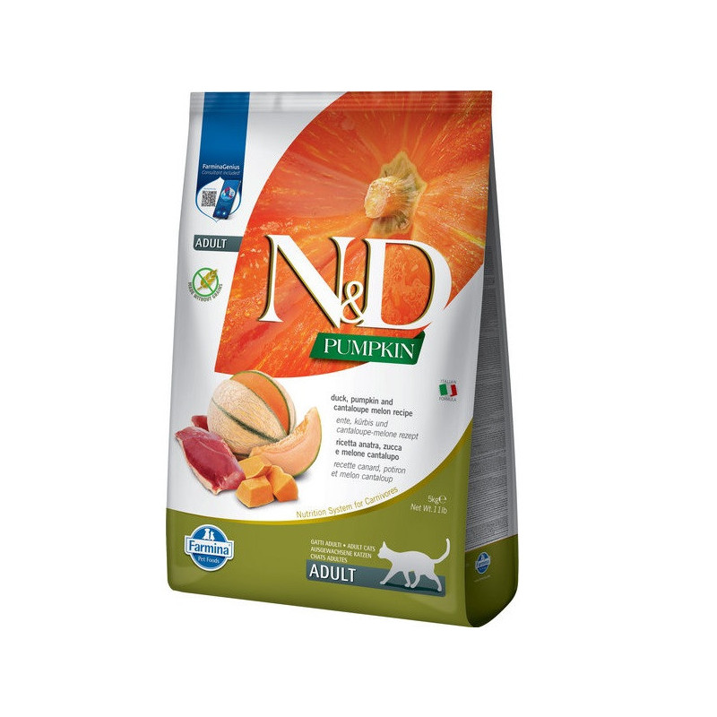 Сухий беззерновий корм Farmina PUMPKIN DUCK & CANTALUPE для дорослих кішок з качкою та гарбузом 5 кг