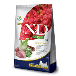 Сухий дієтичний корм Farmina N&D Quinoa Digestion для дорослих собак дрібних порід у разі порушень травлення ягням та кіноа, 2,5