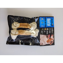 Ласощі AnimAll Dental кістка баварська вузлова з м'ясом курки, 14-16 см, для собак, 2 шт,