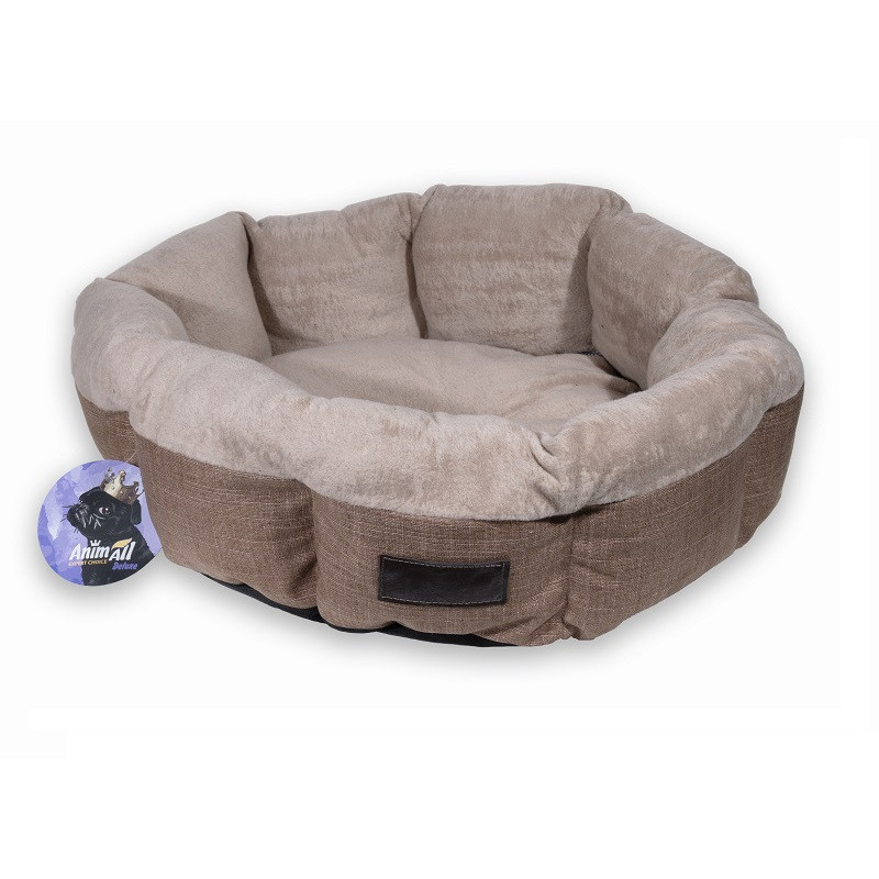 Лежак AnimAll Mary S Brown для собак, коричневий, 50×50×15 см