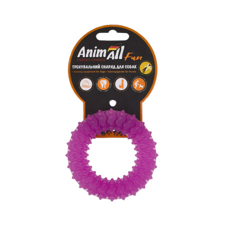 Іграшка AnimAll Fun кільце з шипами, фіолетове, 9 см