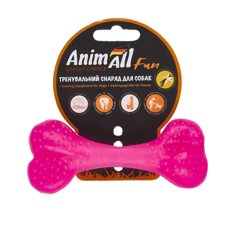 Іграшка AnimAll Fun кістка, коралова, 12 см