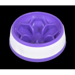 Миска-квітка AnimAll для повільного годування, кругла, 300 мл, лавандово-біла