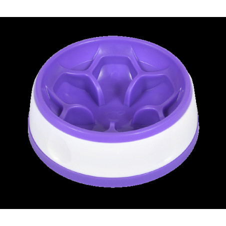 Миска-квітка AnimAll для повільного годування, кругла, 300 мл, лавандово-біла