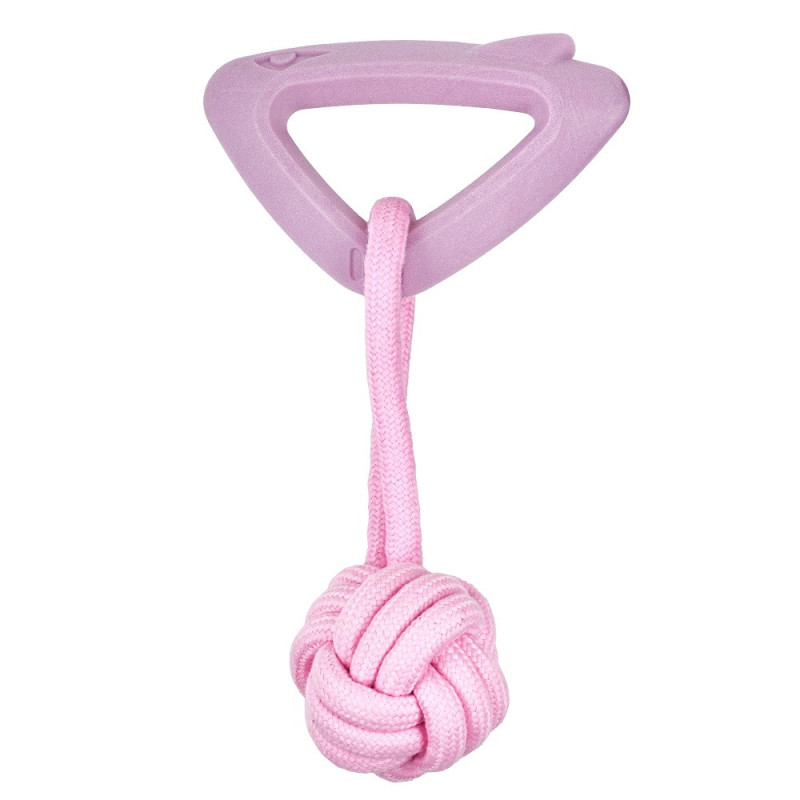 АnimАll GrizZzly Baby Іграшка Акула з канатом, рожева лаванда, (15,8х10,2х2,8 см)