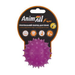 Іграшка AnimAll Fun м'яч каштан для собак, 7 см, фіолетова