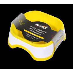 Миска-квітка AnimAll для повільного годування, квадратна, 400 мл, жовта