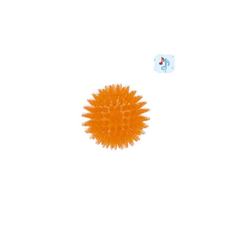 Іграшка AnimAll GrizZzly Колючий м'яч, для собак, помаранчева, 6.4 см