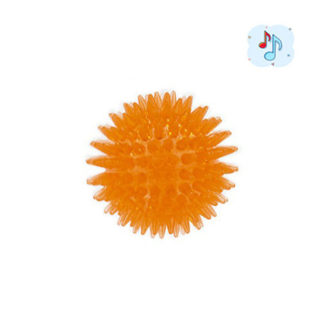 Іграшка AnimAll GrizZzly Колючий м'яч, для собак, помаранчева, 6.4 см
